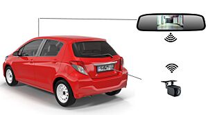 Langaton pysäköintijärjestelmä PNI Escort P20S, jossa on 4,3 tuuman auton näyttö taustapeilissä ja kamera