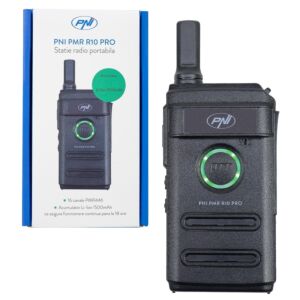 PNI PMR R10 PRO kannettava radioasema, ilman laturia, 446MHz, 0,5W, 16 ohjelmoitavaa kanavaa, 16 PMR- ja 50 CTCSS-ääntä